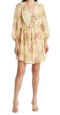 Walter Baker Darlene Mini Dress in Yellow Rose XS
